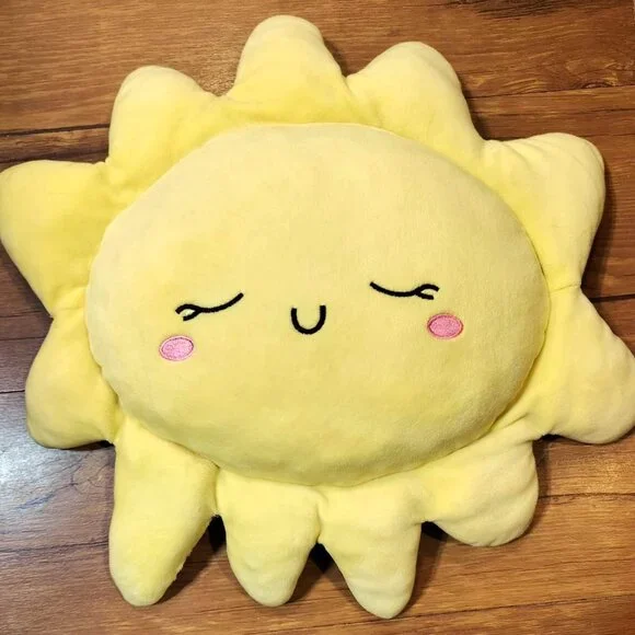 Sleepy Summer Sun Plush Kids Kawaii Sunny Pillow Sofa Cushion - Picture 5 of 9